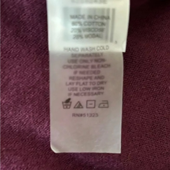 VINCE CAMUTO Purple Cotton Pullover Plus Size 2X Chest 54” - Picture 3 of 3